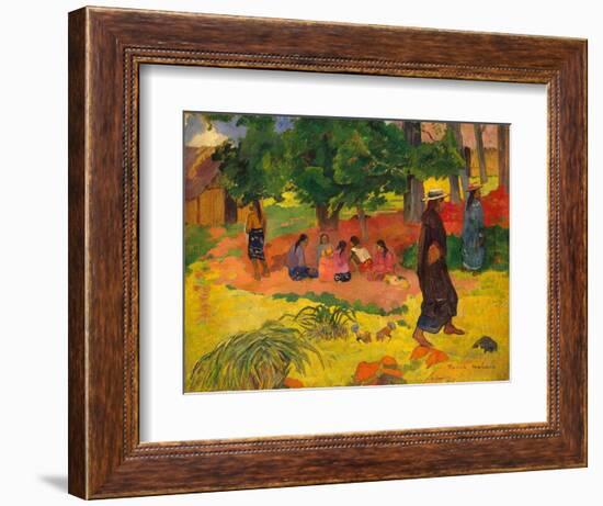 Taperaa Mahana, 1892 (Oil on Canvas)-Paul Gauguin-Framed Giclee Print