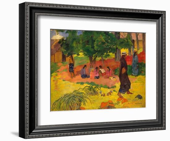 Taperaa Mahana, 1892-Paul Gauguin-Framed Giclee Print