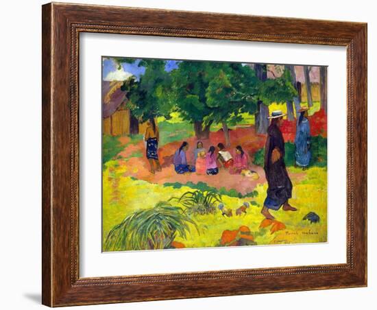 Taperaa Mahana, (Late Afternoo), 1892-Paul Gauguin-Framed Giclee Print