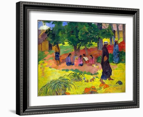 Taperaa Mahana, (Late Afternoo), 1892-Paul Gauguin-Framed Giclee Print