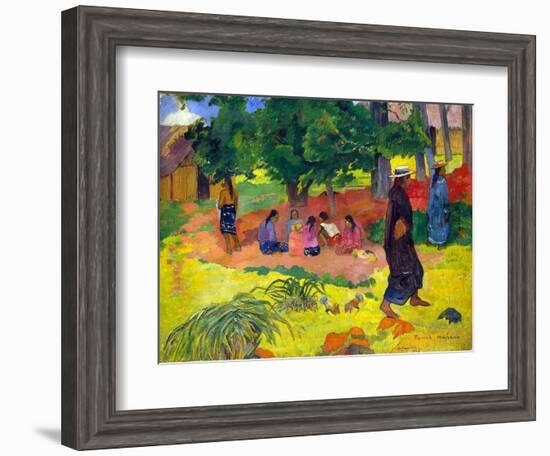 Taperaa Mahana, (Late Afternoo), 1892-Paul Gauguin-Framed Giclee Print