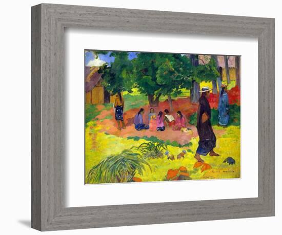 Taperaa Mahana, (Late Afternoo), 1892-Paul Gauguin-Framed Giclee Print