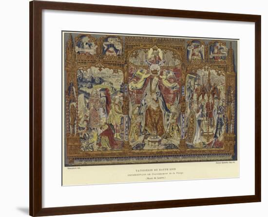 Tapestry Depicting the Coronation of the Virgin-null-Framed Giclee Print