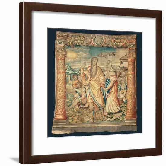 Tapestry Depicting the Descent from the Ark and the Series of the Life of Noah-Paulus van Nieuwenhove-Framed Giclee Print