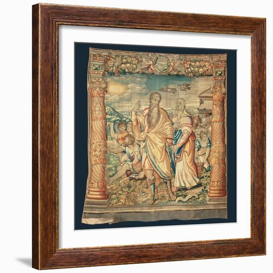 Tapestry Depicting the Descent from the Ark and the Series of the Life of Noah-Paulus van Nieuwenhove-Framed Giclee Print