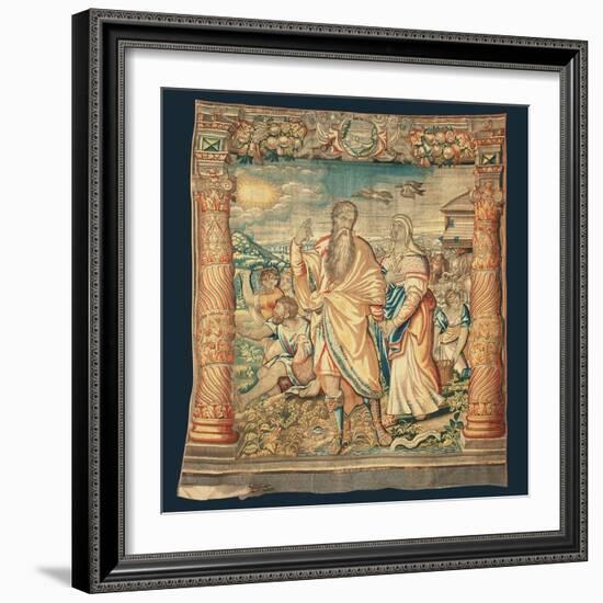 Tapestry Depicting the Descent from the Ark and the Series of the Life of Noah-Paulus van Nieuwenhove-Framed Giclee Print