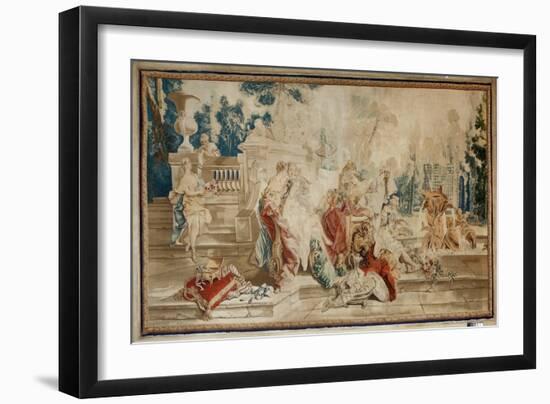 Tapestry Showing the Toilet of Psyche, Woven by the Beauvais Tapestry Manufactory, December 1741-Fe-Francois Boucher-Framed Giclee Print