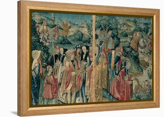 Tapestry with Hunting Scene, Flemish, 1470-1480. Urbino, Italy-Flemish weavers-Framed Stretched Canvas