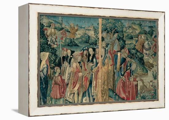 Tapestry with Hunting Scene, Flemish, 1470-1480. Urbino, Italy-Flemish weavers-Framed Stretched Canvas