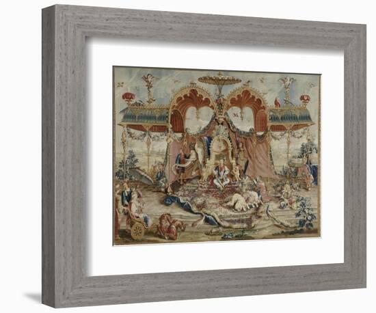 Tapisserie : L'audience du Prince, 1ère pièce de la tenture chinoise-Guy-Louis Vernansal-Framed Giclee Print