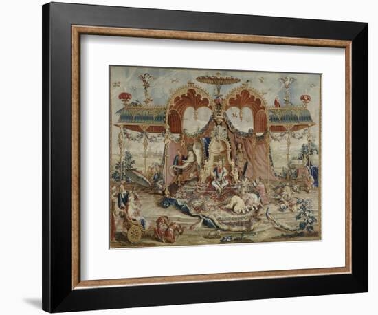 Tapisserie : L'audience du Prince, 1ère pièce de la tenture chinoise-Guy-Louis Vernansal-Framed Giclee Print