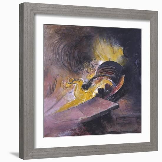 Tapping a Blast Furnace-Graham Sutherland-Framed Giclee Print