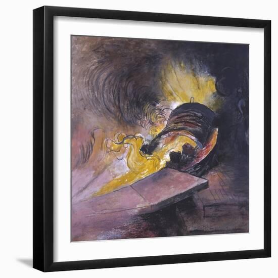 Tapping a Blast Furnace-Graham Sutherland-Framed Giclee Print