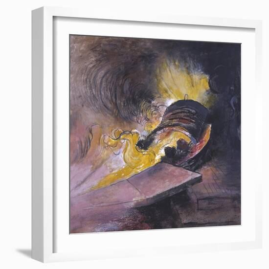 Tapping a Blast Furnace-Graham Sutherland-Framed Giclee Print