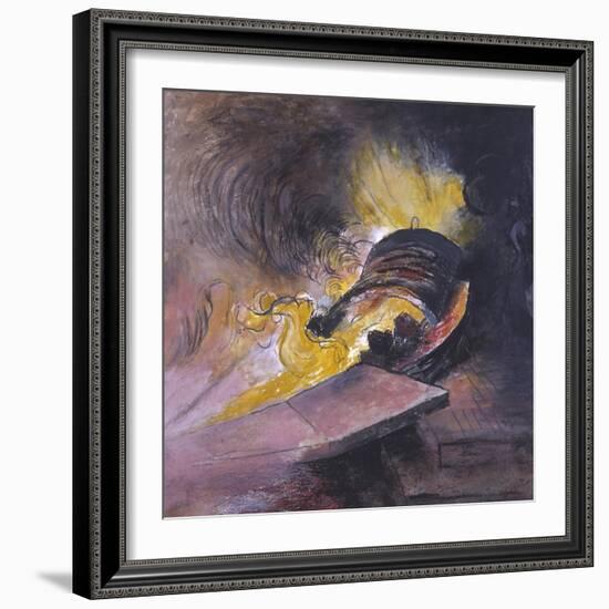 Tapping a Blast Furnace-Graham Sutherland-Framed Giclee Print