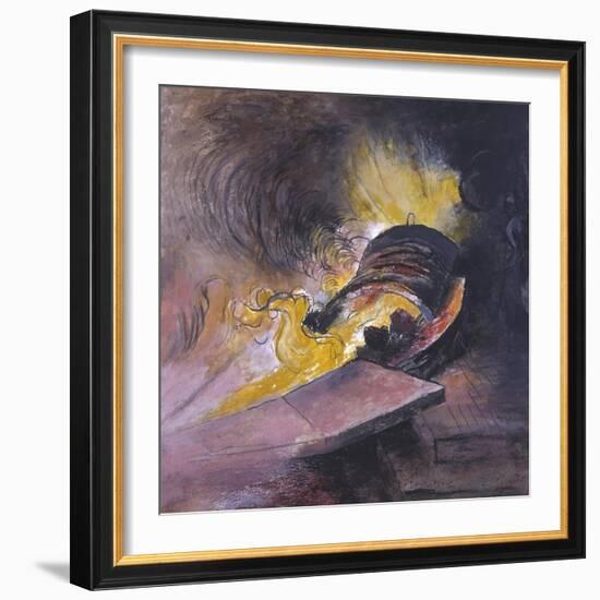 Tapping a Blast Furnace-Graham Sutherland-Framed Giclee Print