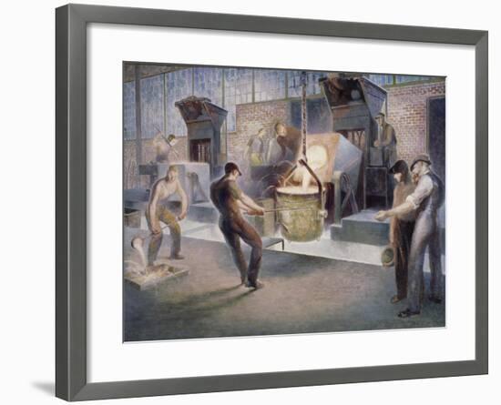 Tapping Induction Furnace-Edmund M. Ashe-Framed Giclee Print