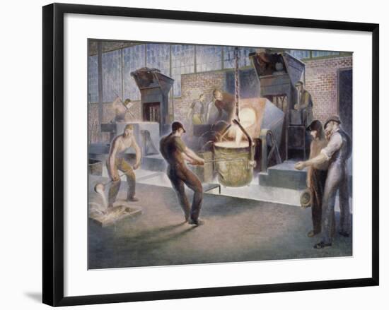 Tapping Induction Furnace-Edmund M. Ashe-Framed Giclee Print