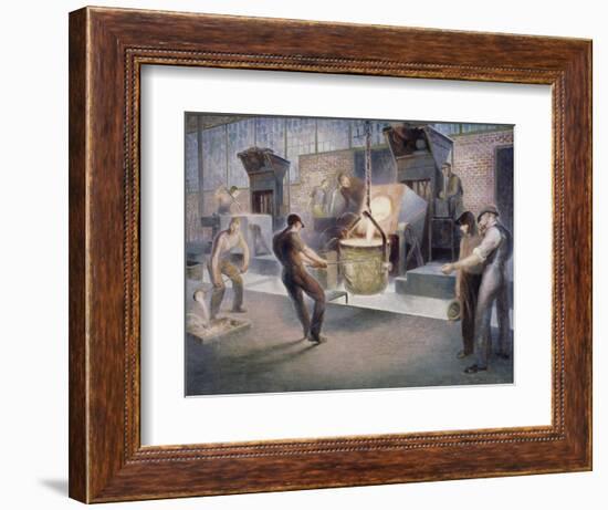 Tapping Induction Furnace-Edmund M. Ashe-Framed Giclee Print