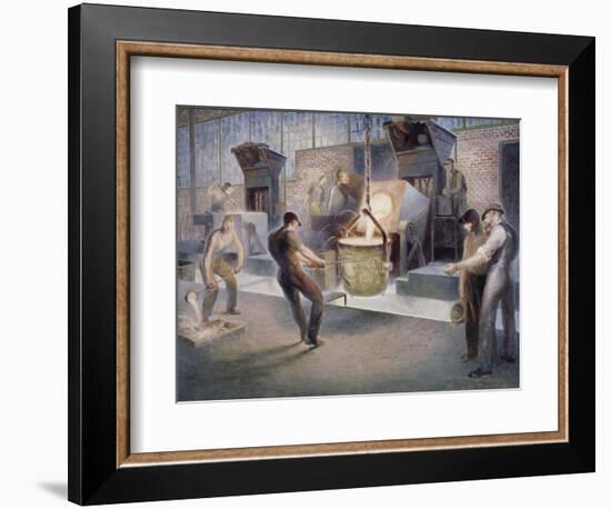 Tapping Induction Furnace-Edmund M. Ashe-Framed Giclee Print