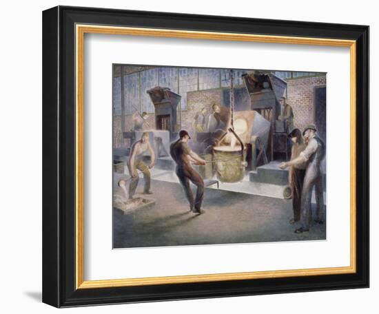 Tapping Induction Furnace-Edmund M. Ashe-Framed Giclee Print