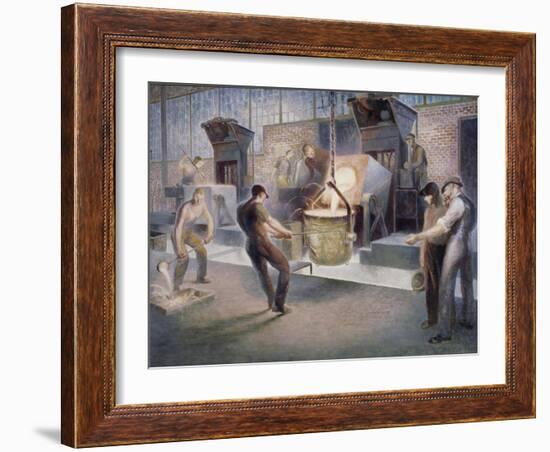 Tapping Induction Furnace-Edmund M. Ashe-Framed Giclee Print