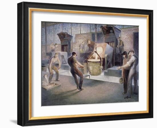 Tapping Induction Furnace-Edmund M. Ashe-Framed Giclee Print