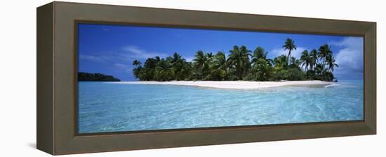 Tapuaetai Motu from the Lagoon, Aitutaki, Cook Islands-null-Framed Stretched Canvas
