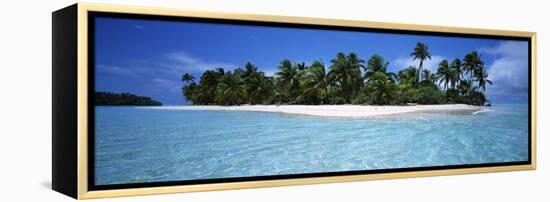 Tapuaetai Motu from the Lagoon, Aitutaki, Cook Islands-null-Framed Stretched Canvas