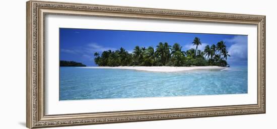 Tapuaetai Motu from the Lagoon, Aitutaki, Cook Islands-null-Framed Photographic Print