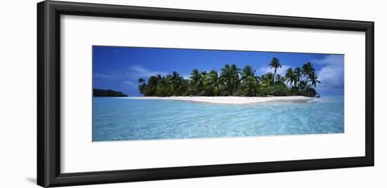 Tapuaetai Motu from the Lagoon, Aitutaki, Cook Islands-null-Framed Photographic Print