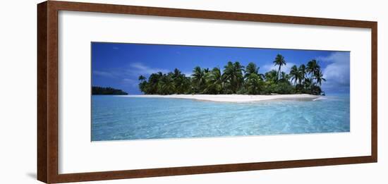 Tapuaetai Motu from the Lagoon, Aitutaki, Cook Islands-null-Framed Photographic Print