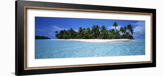 Tapuaetai Motu from the Lagoon, Aitutaki, Cook Islands-null-Framed Photographic Print