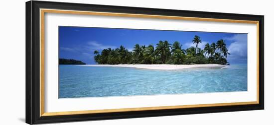 Tapuaetai Motu from the Lagoon, Aitutaki, Cook Islands-null-Framed Photographic Print