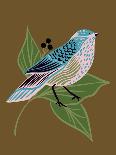 Blue Bird on Copper-Tara Reed-Framed Art Print