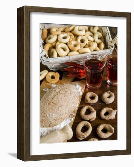 Tarallucci or Taralli, Bread from Puglia, Italy, Europe-Tondini Nico-Framed Photographic Print