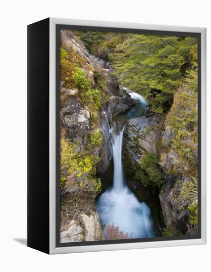 Taranaki Falls, Tongariro National Park, UNESCO World Heritage Site, North Island, New Zealand, Pac-Ben Pipe-Framed Premier Image Canvas