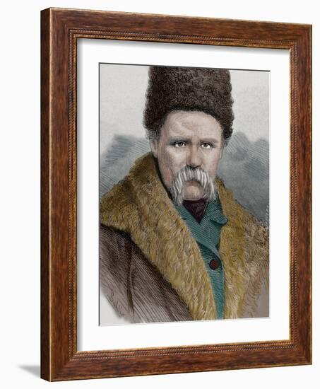 Taras Shevchenko (1814-1861). Ukrainian Poet. Engraving by La Ilustracion Espanola Y Americana, 187-Tarker-Framed Photographic Print