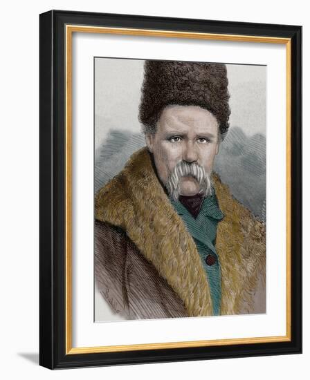 Taras Shevchenko (1814-1861). Ukrainian Poet. Engraving by La Ilustracion Espanola Y Americana, 187-Tarker-Framed Photographic Print