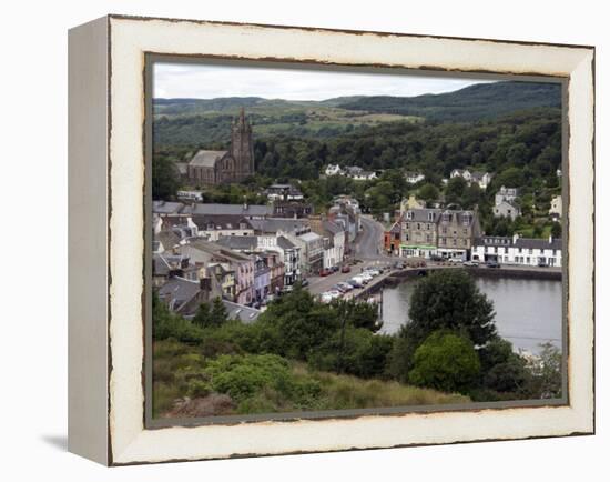 Tarbert Centre, East Loch Tarbert, Argyll, Scotland, United Kingdom, Europe-David Lomax-Framed Premier Image Canvas