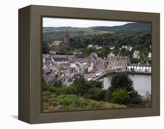 Tarbert Centre, East Loch Tarbert, Argyll, Scotland, United Kingdom, Europe-David Lomax-Framed Premier Image Canvas