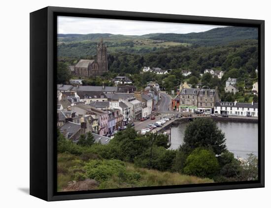 Tarbert Centre, East Loch Tarbert, Argyll, Scotland, United Kingdom, Europe-David Lomax-Framed Premier Image Canvas