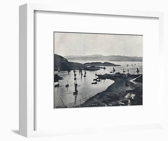 'Tarbert - Fishing Boats Going Out', 1895-Unknown-Framed Photographic Print