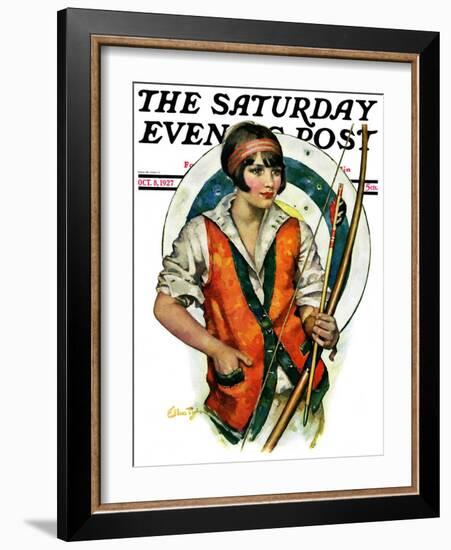 "Target Practice," Saturday Evening Post Cover, October 8, 1927-Ellen Pyle-Framed Giclee Print