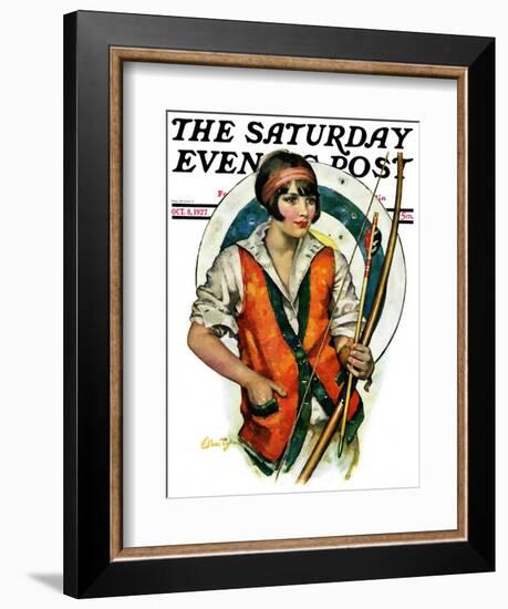 "Target Practice," Saturday Evening Post Cover, October 8, 1927-Ellen Pyle-Framed Giclee Print