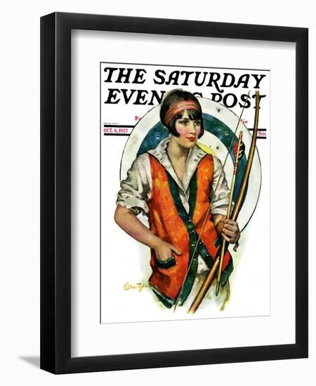 "Target Practice," Saturday Evening Post Cover, October 8, 1927-Ellen Pyle-Framed Giclee Print