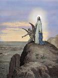 Jesus Tempted by the Devil. Engraving. Colored.-Tarker-Giclee Print