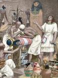 Mummification. Anciet Egypt. Engraving. 19Th Century. Colored.-Tarker-Giclee Print