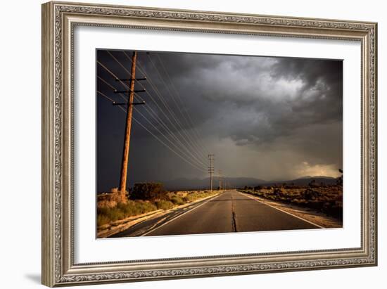 Tarmac Road Disappearing into Distance in USA-Jody Miller-Framed Photographic Print