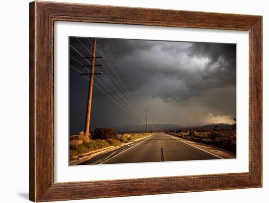 Tarmac Road Disappearing into Distance in USA-Jody Miller-Framed Photographic Print